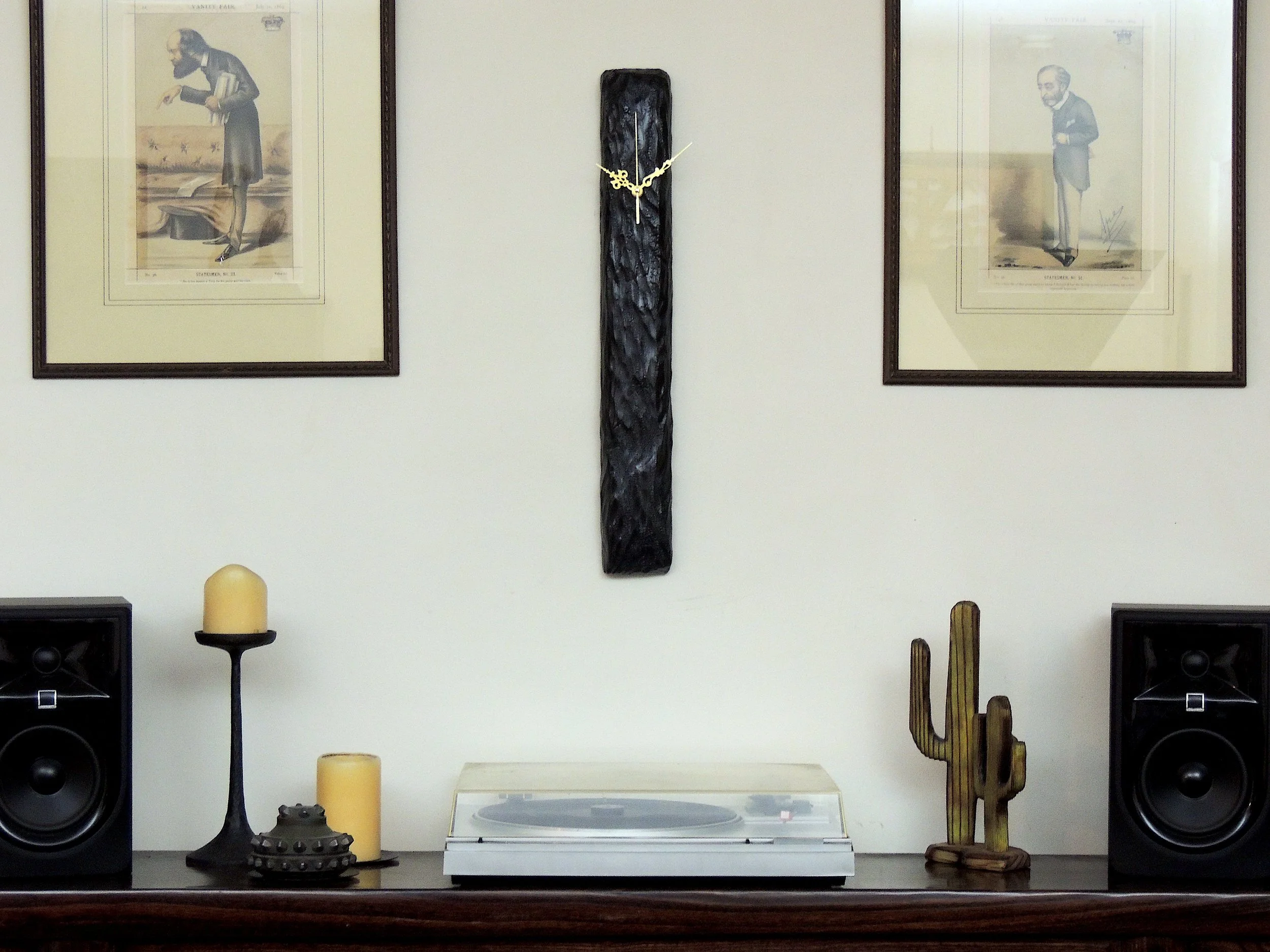 Shou Sugi Ban Wood Clock Art - Mochi 0001 — Korzen Designs